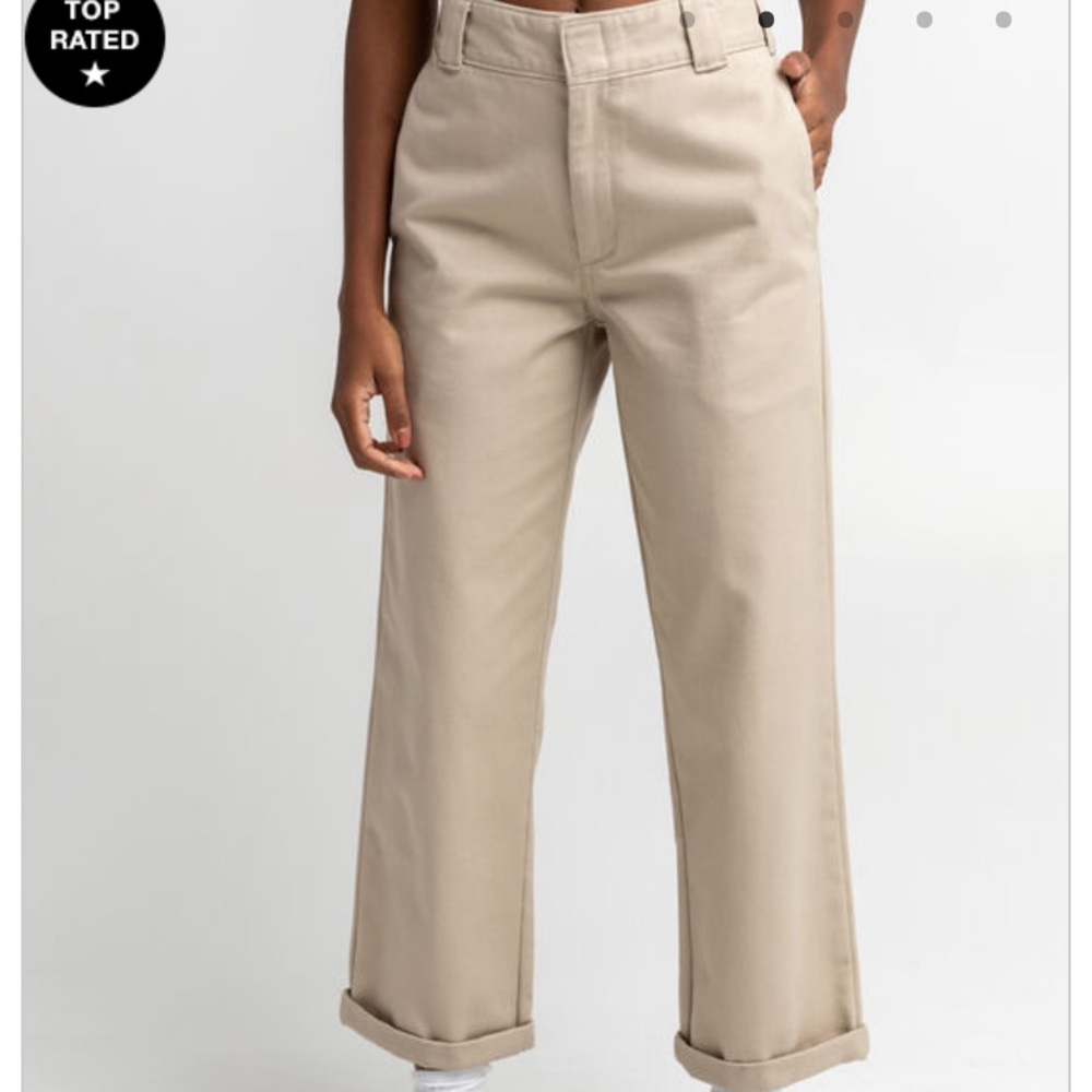 Dickies roll hem cropped wide pants